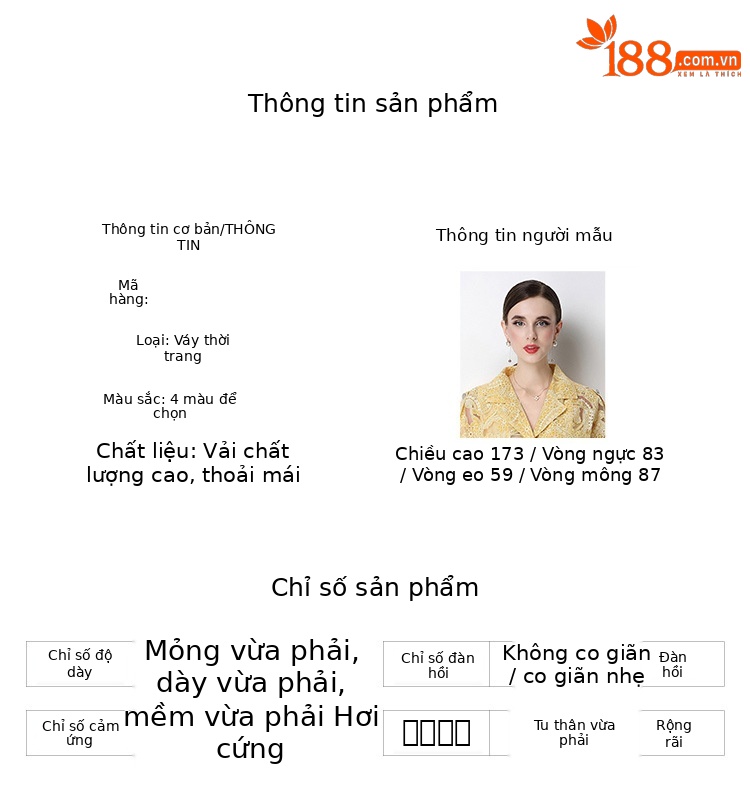 Váy thêu ren kiểu Pháp cao cấp dáng chữ A thắt eo mùa hè 2026 — xanh lam, màu trắng, xanh lá cây, màu vàng chi tiết 10