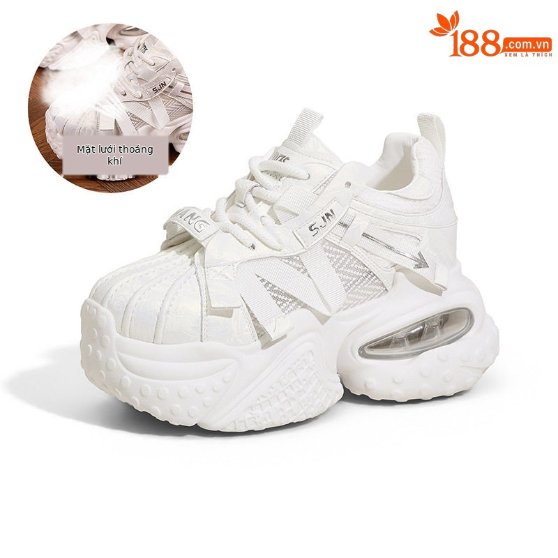 Giày sandal cao gót nữ hở mũi quai ngang dây buộc gót siêu cao 8 cm — Trắng, Bạc