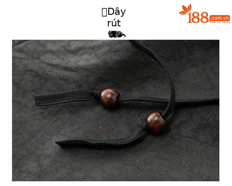 Quần lụa tơ tằm nam dài mùa hè có thắt lưng — Da đen M61105 chi tiết 14