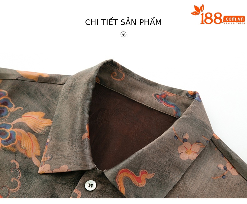 Quần short nam dáng suông chất tơ tằm cao cấp mùa hè — Màu ảnh 625A062 chi tiết 13