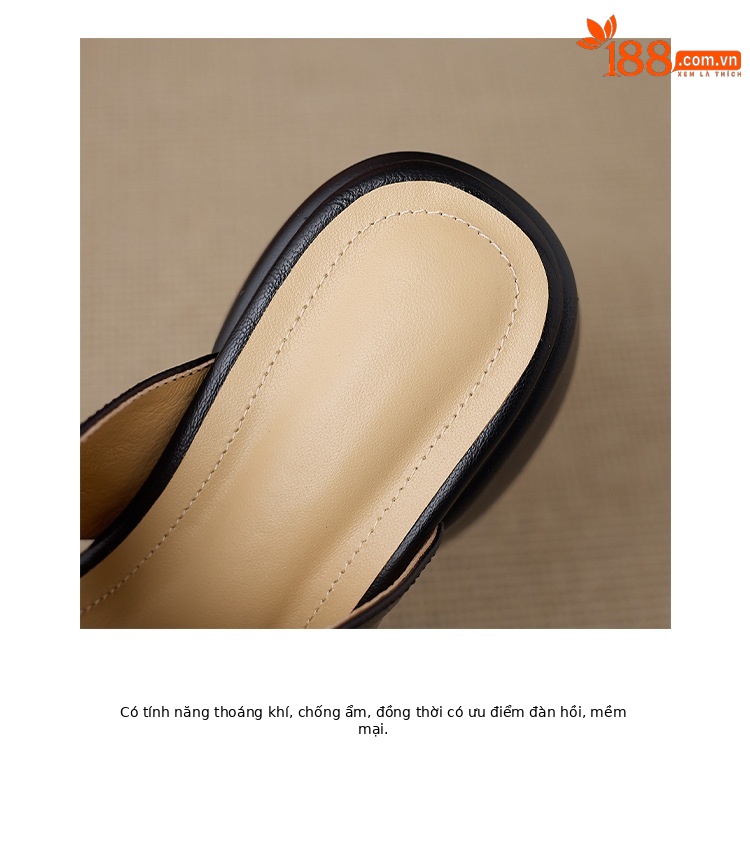 Sandal cao gót nữ quai chéo hở mũi đế platform đế dày gót 9 cm — màu đen, màu trắng ngà chi tiết 16