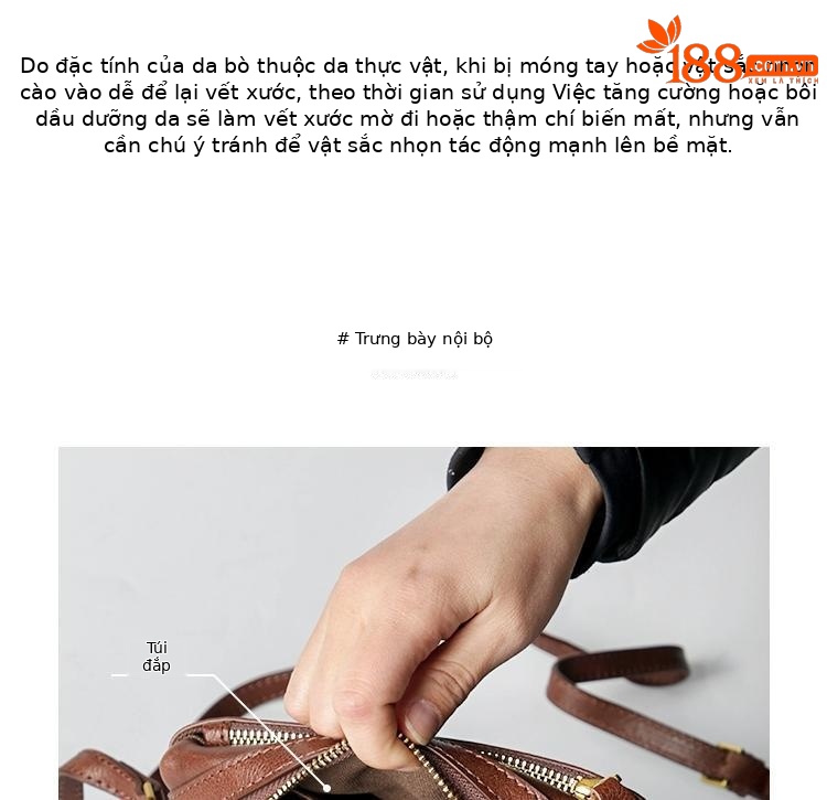 Túi đeo chéo nữ da bò thật nhỏ gọn, quai xích, phong cách đa năng — màu đen chi tiết 5