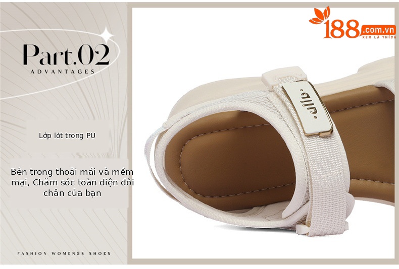 Sandal thể thao nữ đế dày hở mũi phong cách chunky — 6137 Da đen, 6137 mét cà phê chi tiết 7