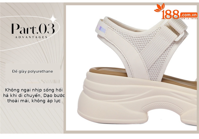 Sandal thể thao nữ đế dày hở mũi phong cách chunky — 6137 Da đen, 6137 mét cà phê chi tiết 8