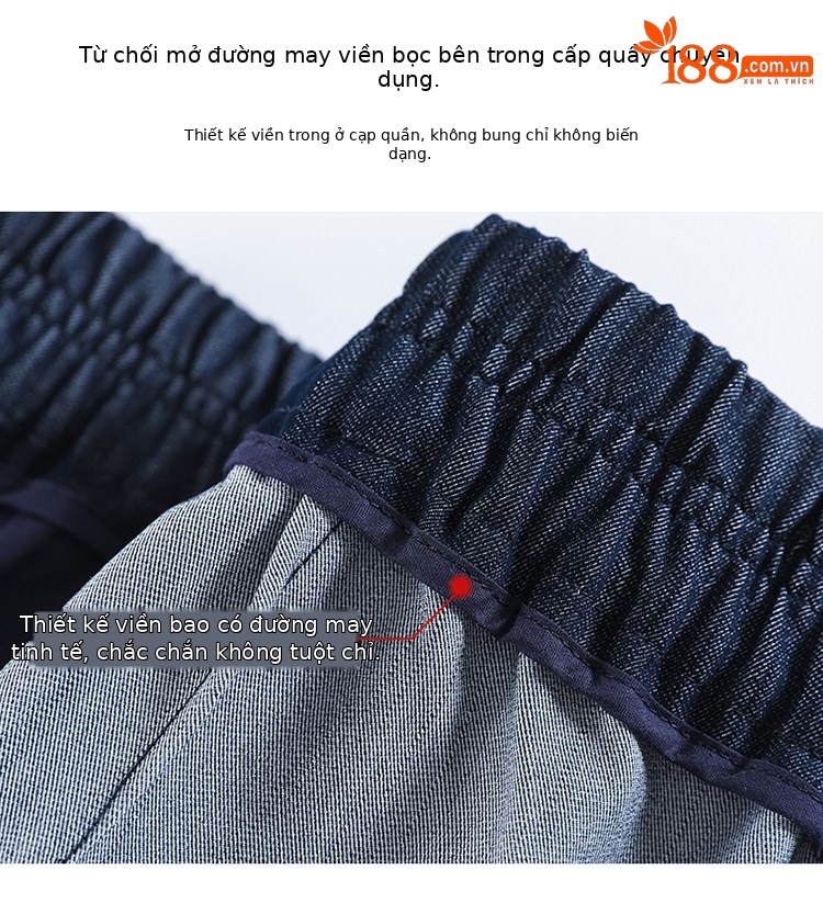 Quần short jean nữ lưng cao ống rộng gấu cuộn — màu đen chi tiết 21