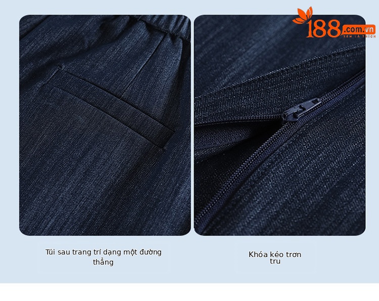 Quần short jean nữ lưng cao ống rộng gấu cuộn — màu đen chi tiết 23