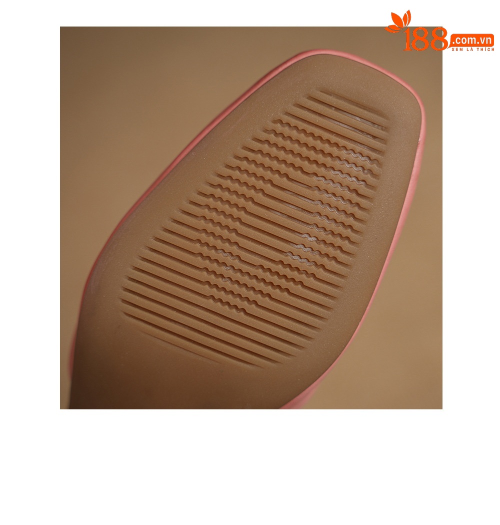 Giày sandal cao gót nữ quai ngang mũi vuông gót 6 cm — Màu hồng chi tiết 18