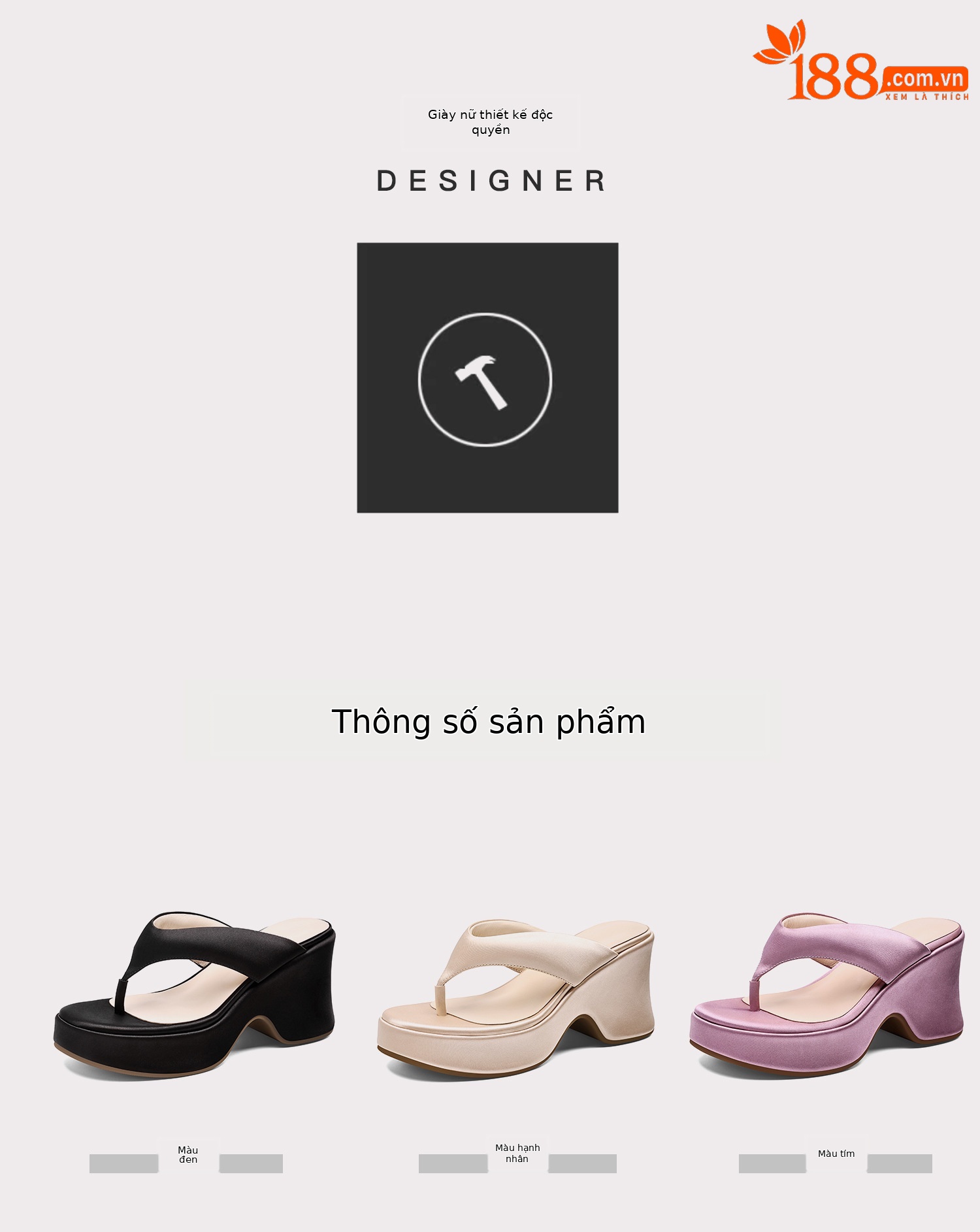 Dép sandal nữ xỏ ngón đế bệt, quai lụa mềm, đế tăng chiều cao nhẹ — màu đen, màu tím, màu mơ chi tiết 2