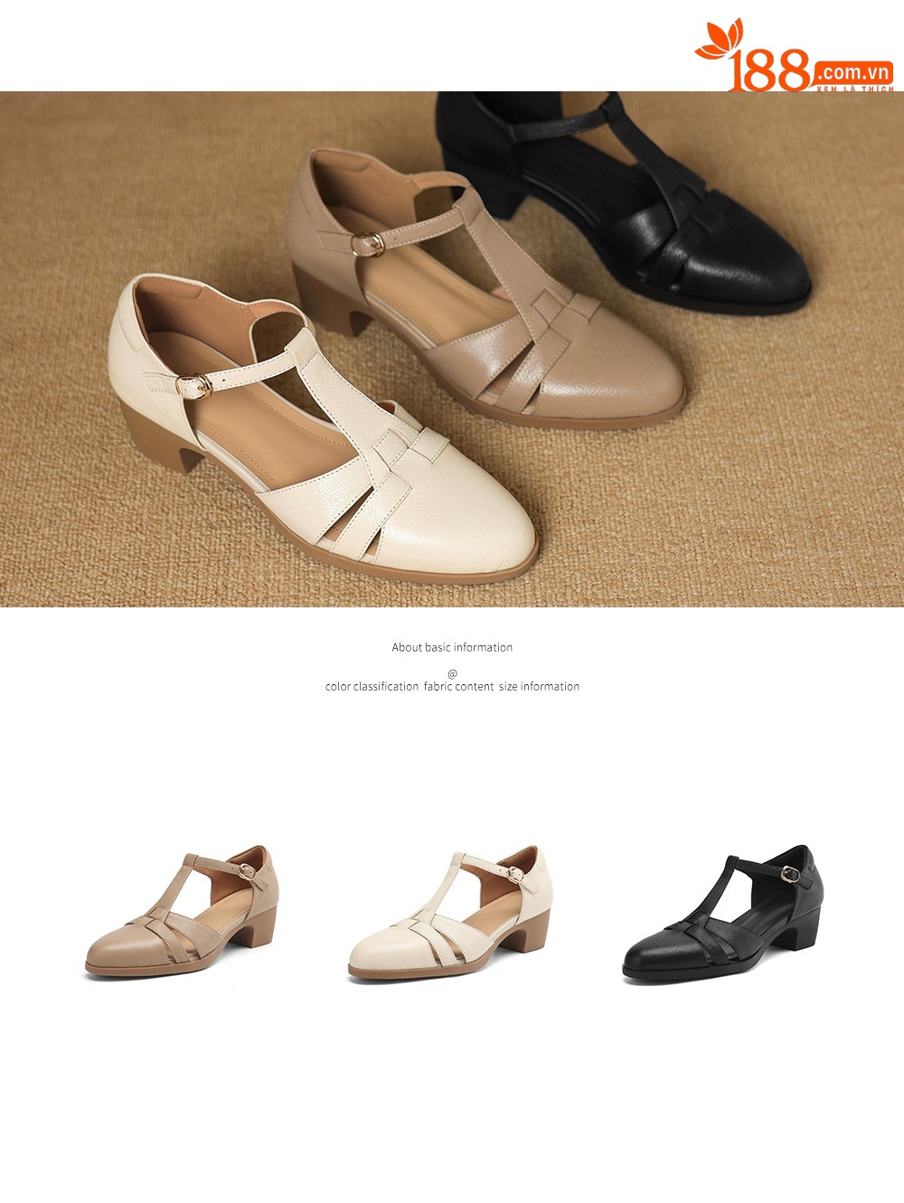 Sandal nữ gót vuông quai ngang phong cách La Mã, đế rỗng, dệt chéo khóa T — đen chi tiết 6