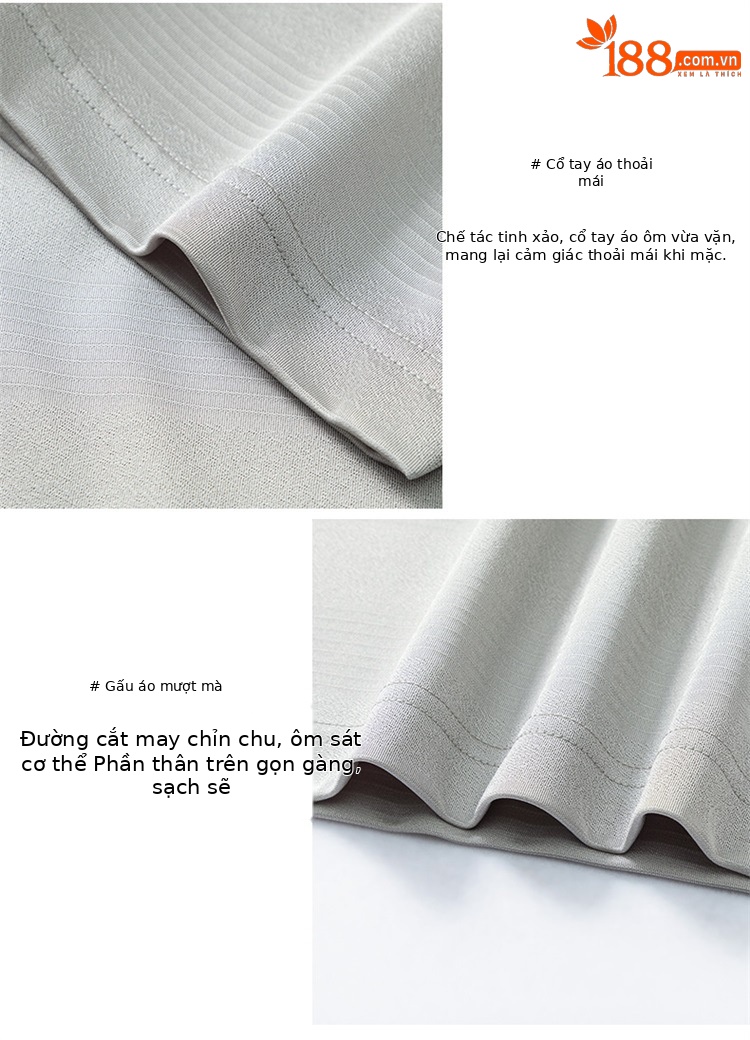 Áo thun nam tay ngắn lụa Mulberry cao cấp cổ tròn — Tây Ban Nha 9623 chi tiết 8