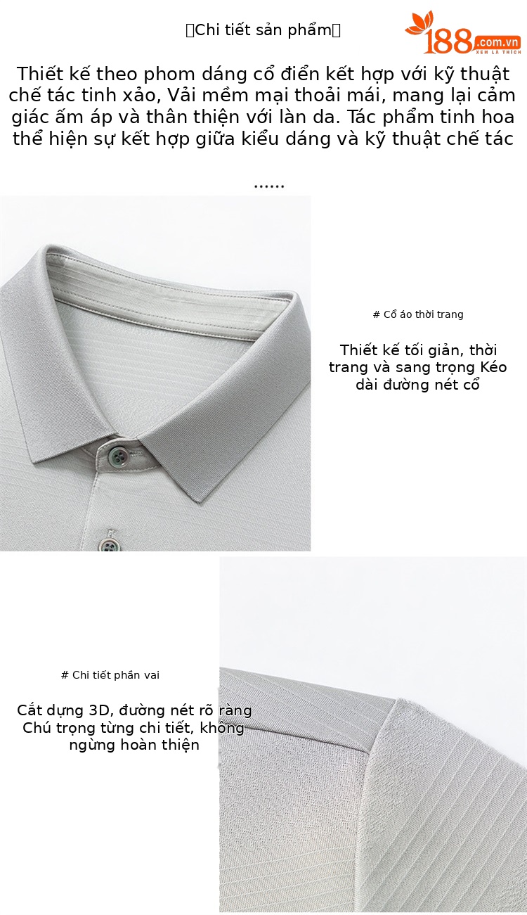 Áo thun nam tay ngắn lụa Mulberry cao cấp cổ tròn — Tây Ban Nha 9623 chi tiết 7