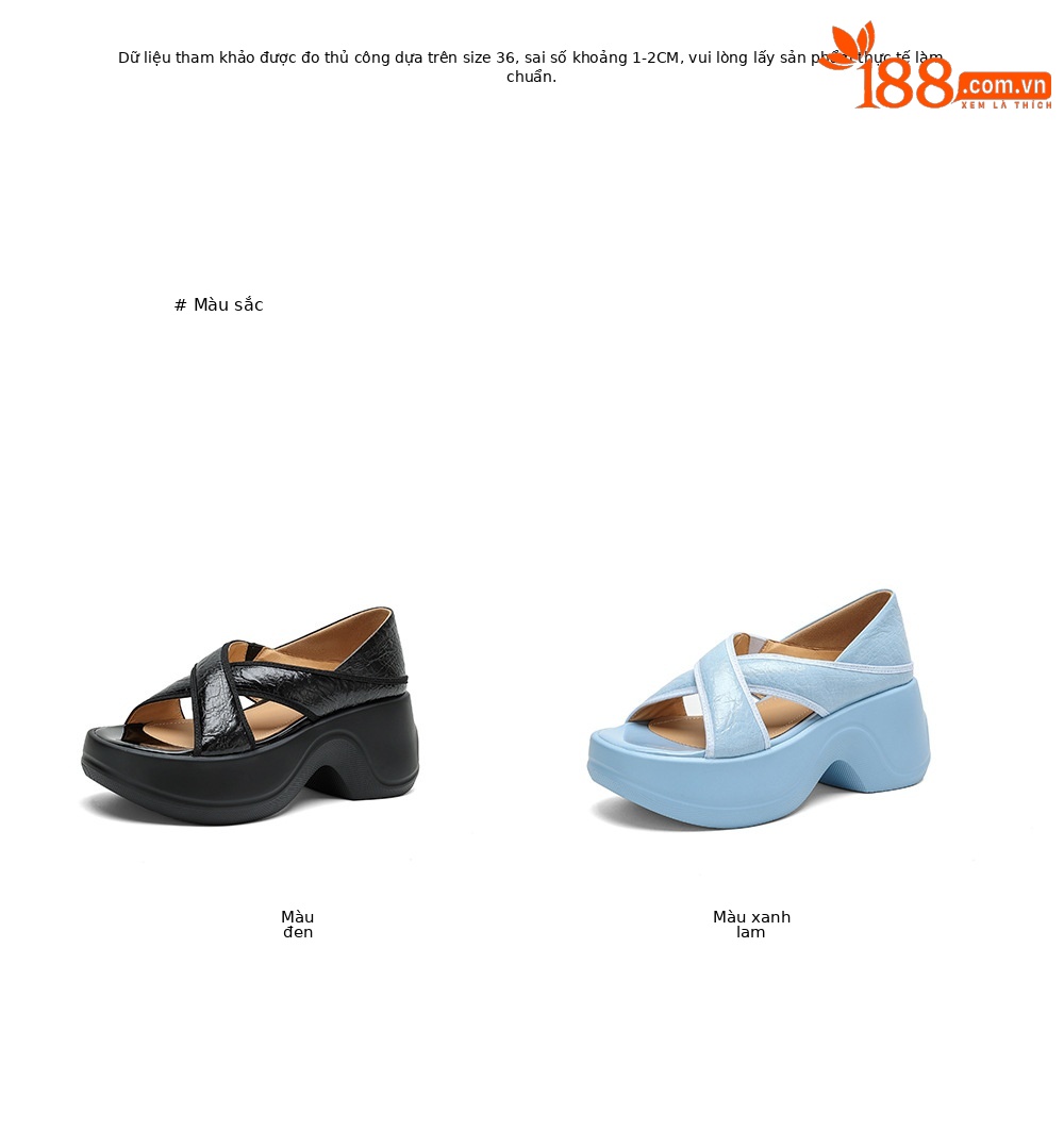 Sandal nữ đế xuồng cao gót 6cm mũi hở phong cách La Mã da thật — màu đen, màu xanh hồ chi tiết 4