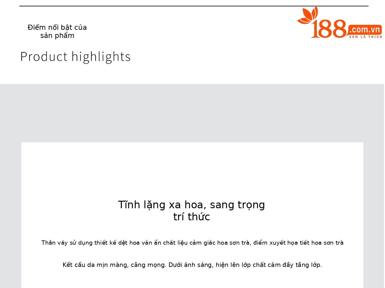 Đầm maxi nữ thắt eo họa tiết hoa sơn trà nổi — xanh lam chi tiết 7