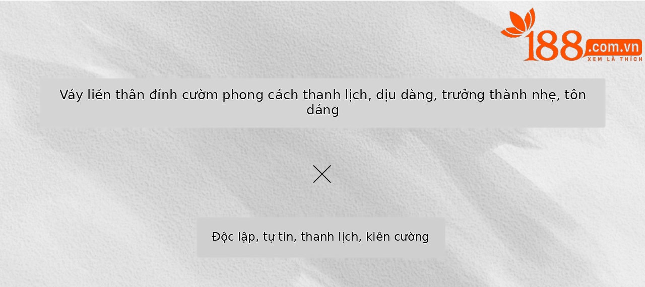 Đầm suông midi cổ điển Pháp đính cườm, phối màu tương phản — màu đen chi tiết 1