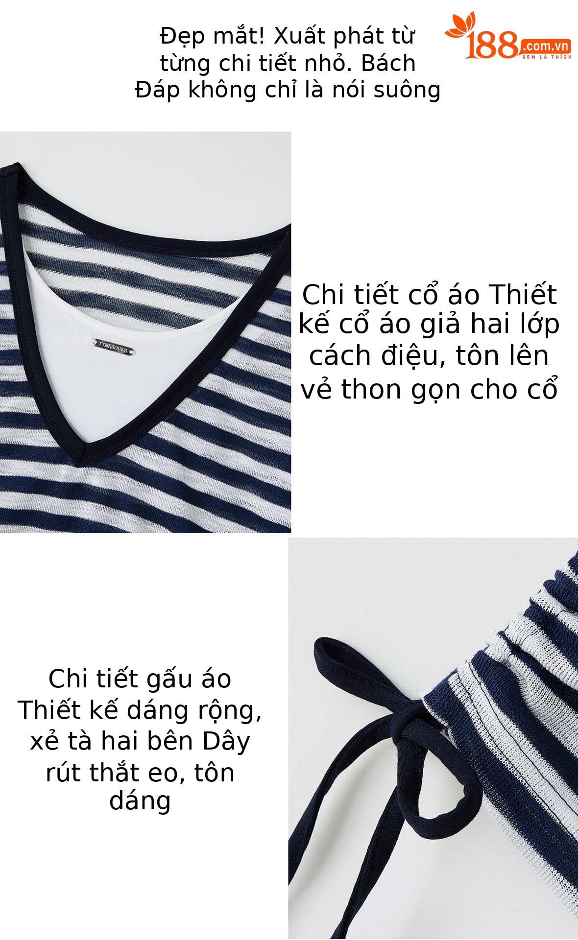 Bộ váy hai mảnh tay ngắn sọc kẻ kết hợp chân váy denim mùa hè 2026 — Màu ảnh chi tiết 8