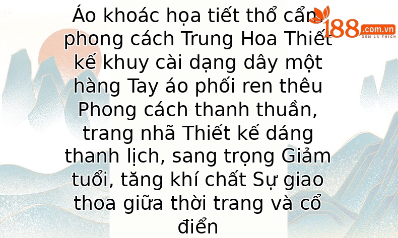 Bộ áo khoác ngoài và chân váy xếp ly thêu hoa phong cách tân cổ điển Trung Quốc — xanh lam, màu tím, Màu hồng chi tiết 2
