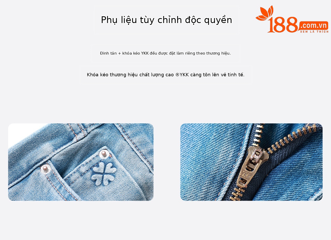Quần jean nữ ống rộng cạp cao chín phần, chất vải bốn chiều co giãn thoáng mát — xanh lam chi tiết 12
