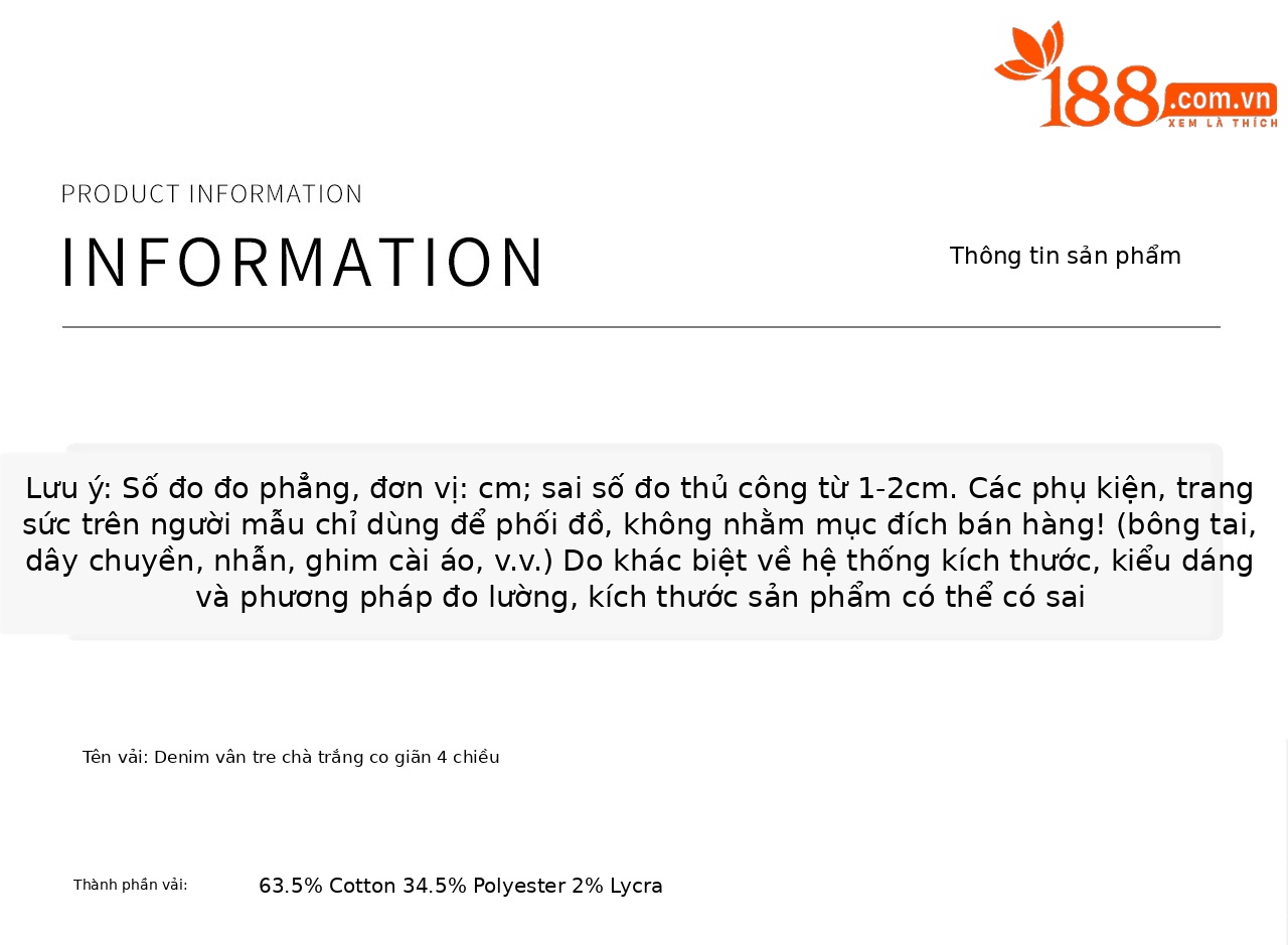 Quần jean nữ ống rộng cạp cao chín phần, chất vải bốn chiều co giãn thoáng mát — xanh lam chi tiết 16