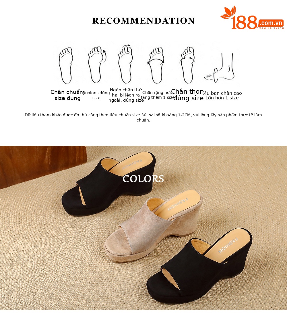 Sandal cao gót nữ đế xuồng 9cm quai ngang hở mũi chất liệu da lộn — màu đen, màu mơ chi tiết 4