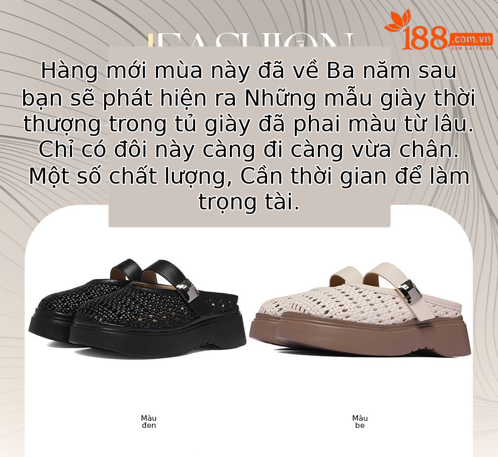Sandal nữ quai chữ V đan rỗng, đế bánh mì dày mềm, mũi hở — 6147 Da đen, 6147 Màu be chi tiết 1