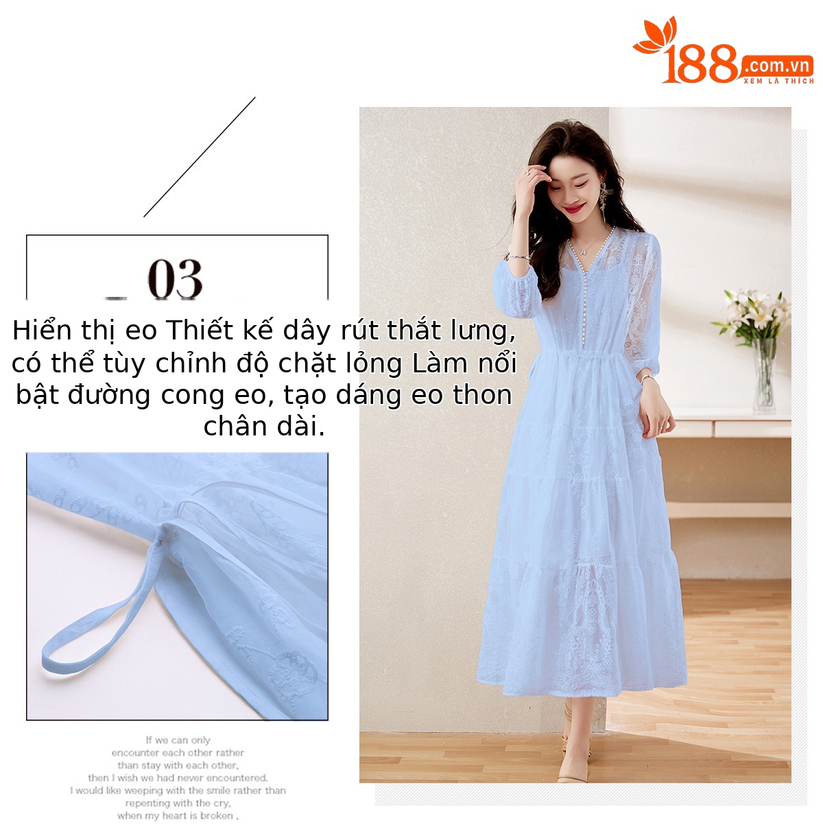 Đầm maxi nữ cổ V thắt eo dáng dài thanh lịch NY1608 — xanh lam, màu tím, màu vàng chi tiết 6