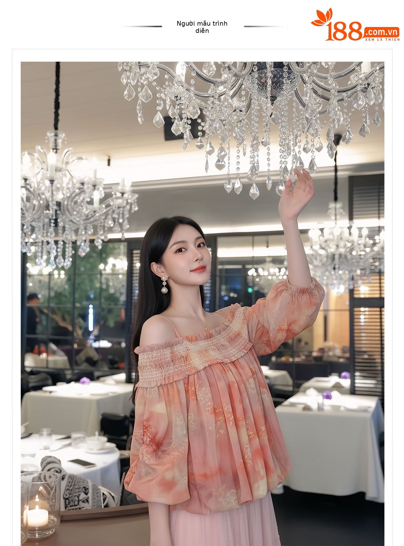 Áo hai dây nữ thiết kế mỏng nhẹ, thêu chỉ vàng, cổ yếm phong cách gợi cảm — Vàng phấn nước chi tiết 1