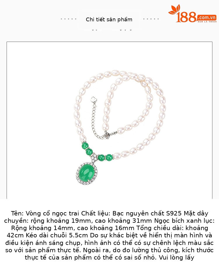 Vòng cổ ngọc trai nước ngọt tự nhiên bạc S925 mạ vàng – set dây chuyền tặng mẹ — Bộ chuỗi chi tiết 2