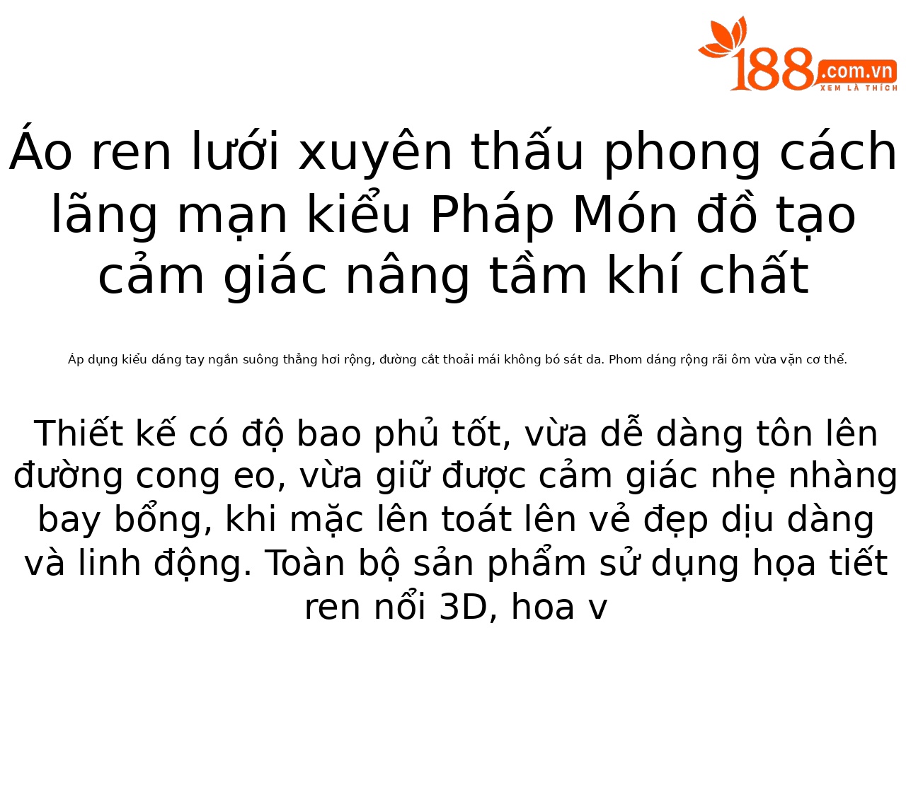 Áo thun nữ cổ tròn tay ngắn ren viền cổ phong cách Pháp — màu đen chi tiết 3