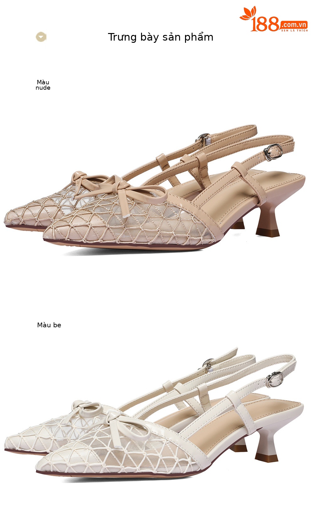 Sandal cao gót nữ mũi nhọn Pháp – thiết kế thời trang xuân hè 2026, gót 9 cm — 6138 Màu be, 6138 Khỏa Thân chi tiết 12