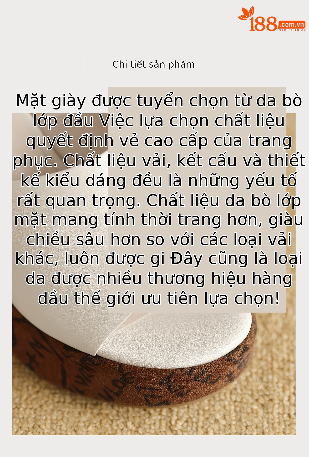 Dép sandal nữ quai chữ V đế xuồng cao phong cách Bohemian, chất liệu da thật, mũi hở, đế dày êm chân — màu đen, màu trắng ngà chi tiết 5