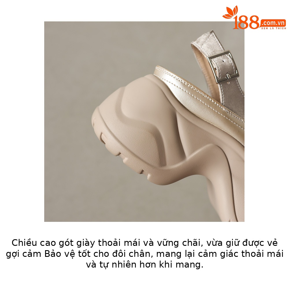 Giày Mary Jane nữ đế dày quai ngang mũi kín họa tiết rỗ — màu vàng, bạc chi tiết 6