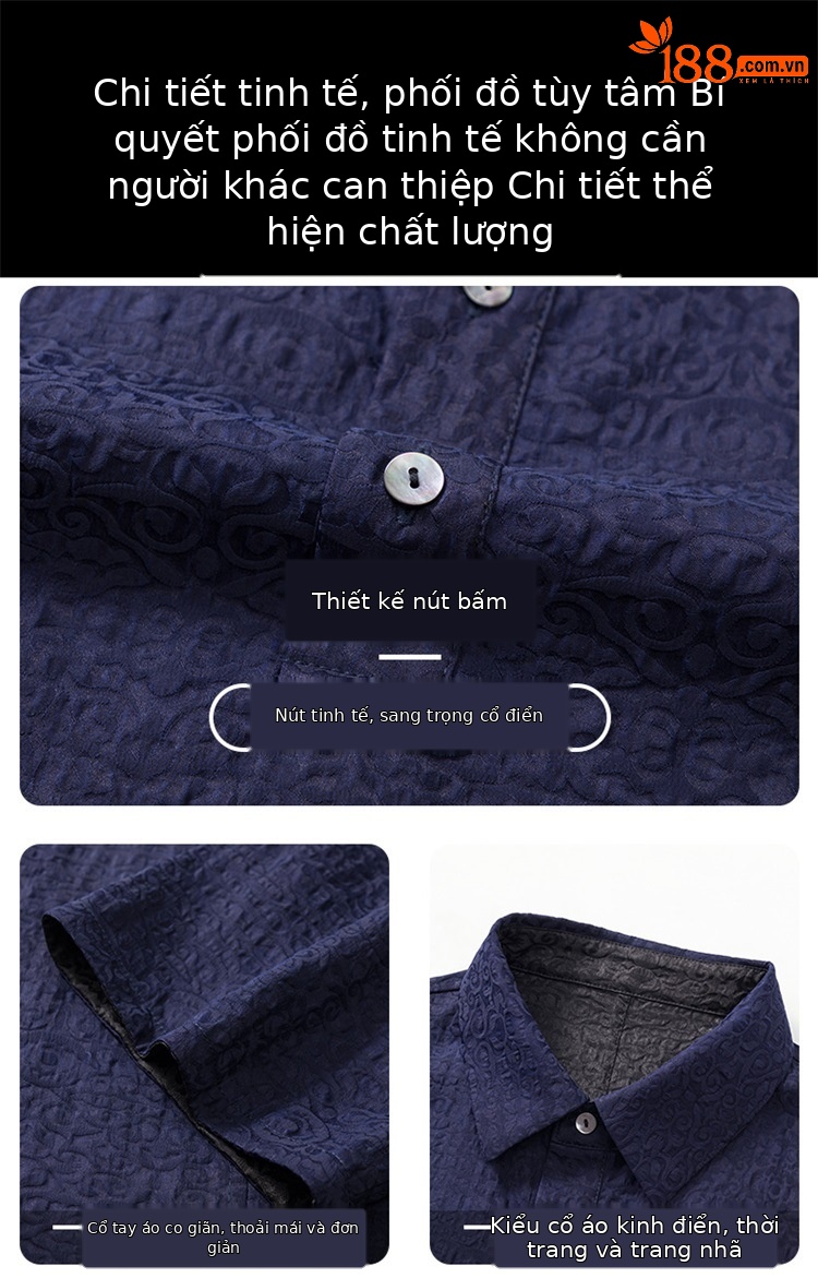 Áo polo nam tay ngắn chất tơ tằm mỏng nhẹ, form rộng thoải mái — Xanh da trời8883 chi tiết 5