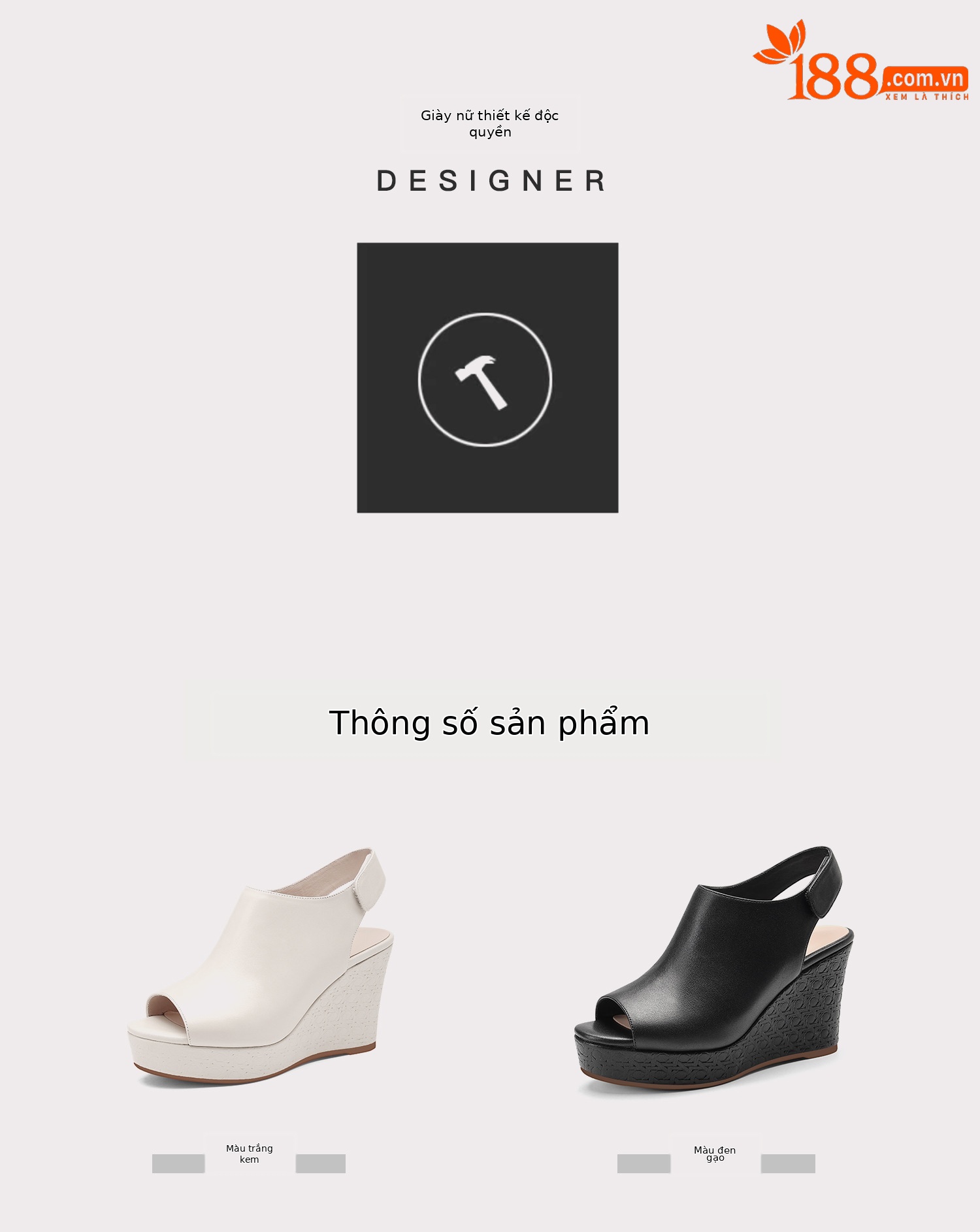 Sandal cao gót nữ quai ngang mũi hở đế xuồng gót 9 cm — màu đen, màu trắng ngà chi tiết 1