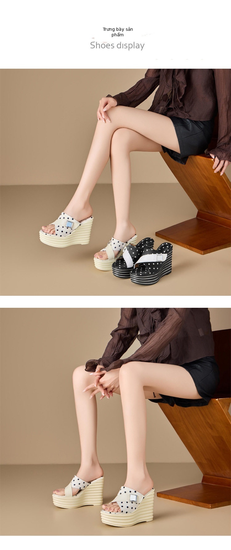 Dép sandal nữ xỏ ngón đế bệt da bò mềm mại, phong cách đơn giản thanh lịch — [Trắng], [Đen] chi tiết 2