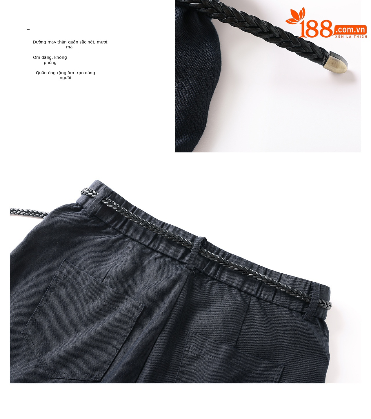 Quần culottes nữ ống rộng dáng suông, cạp cao, chất liệu tencel linen thoáng mát, phù hợp mùa hè — Xanh lông mòng đen chi tiết 8