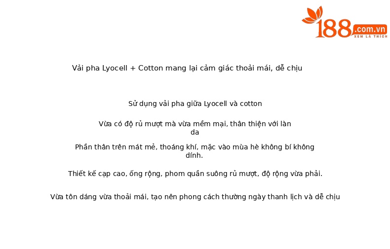 Quần jean nữ cao eo ống rộng dáng suông, chất liệu cotton pha tơ tằm thoáng mát, dài 103 cm — Thông thường - chiều dài quần khoảng 103cm chi tiết 2