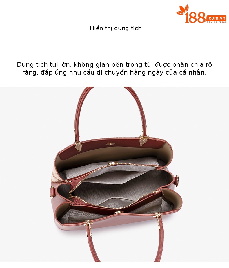 Túi bucket nữ phong cách Trung Hoa mới, họa tiết jacquard, dây rút, đeo chéo hoặc kẹp nách chi tiết 8