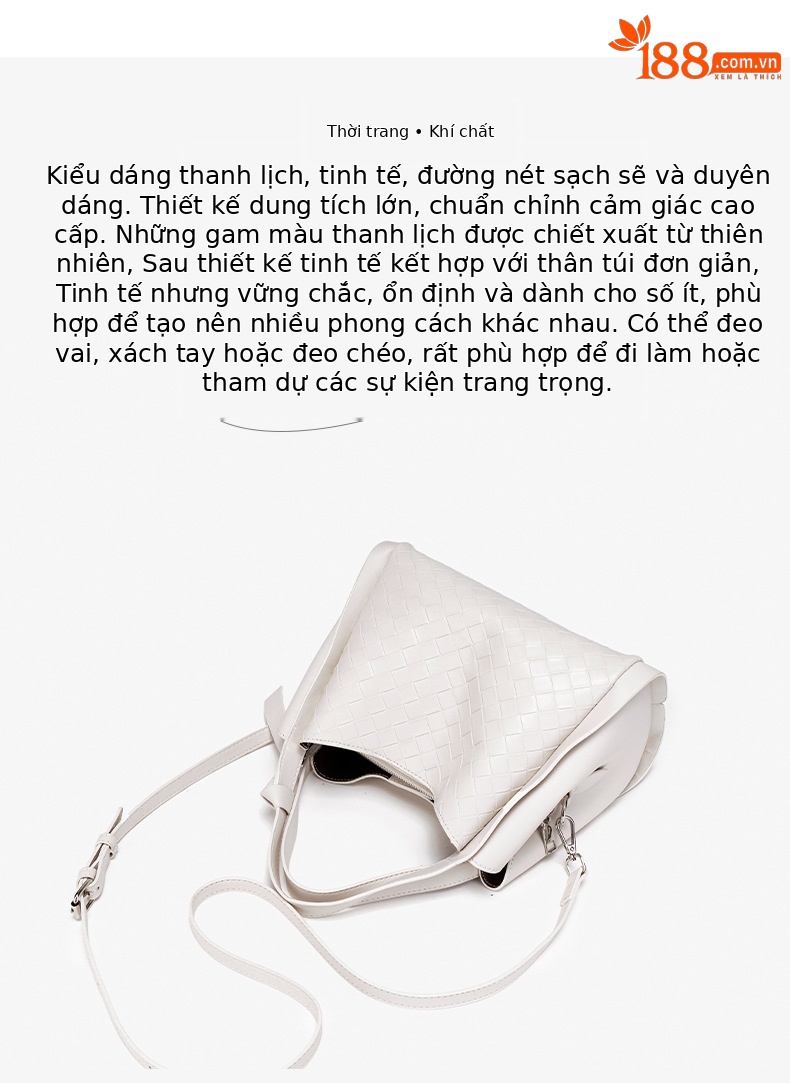 Túi bucket nữ rút dây phong cách thời thượng, họa tiết ép hoa, thiết kế đeo chéo tiện lợi chi tiết 4