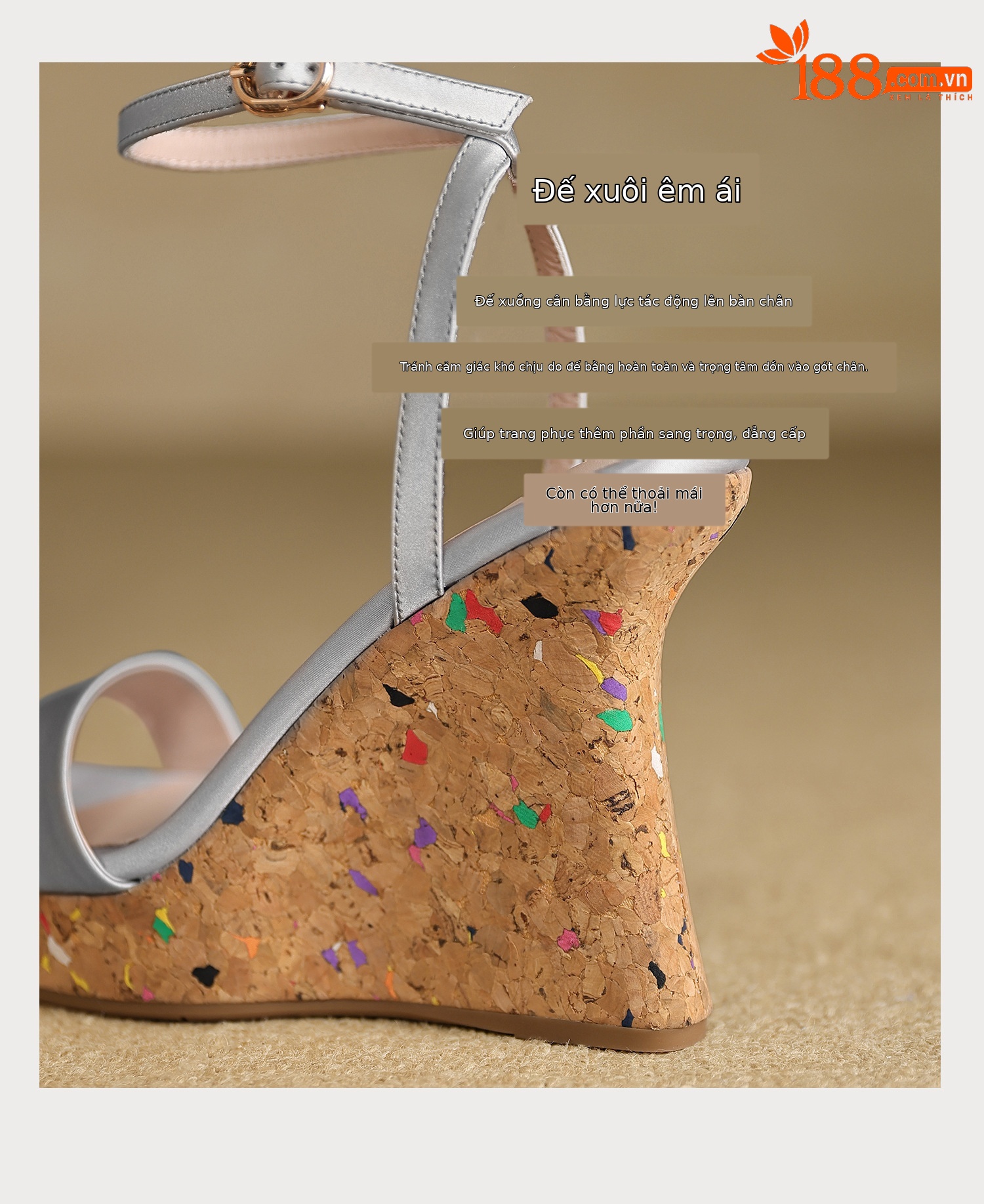 Sandal cao gót nữ quai ngang hở mũi đế xuồng gót 9 cm — màu đen, bạc chi tiết 7