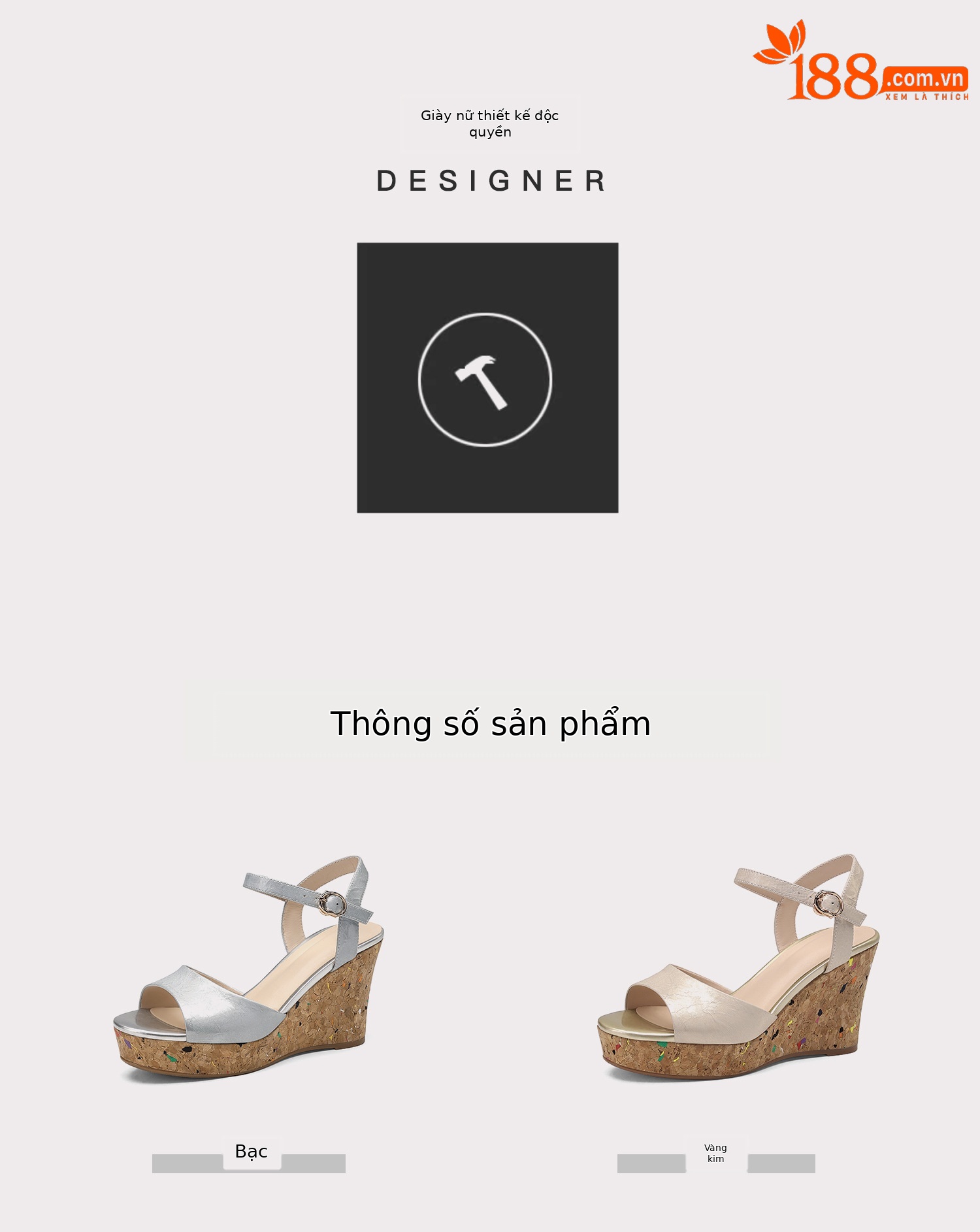 Sandal cao gót nữ hở mũi đế xuồng platform đế dày 2026 — màu vàng, bạc chi tiết 1