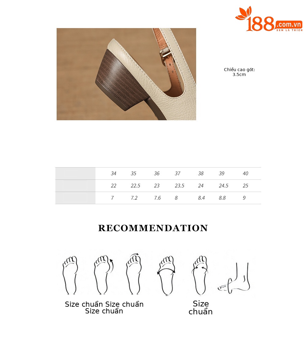 Sandal nữ mũi nhọn quai dệt gót thô 3.5 cm da cừu — Champagne màu chi tiết 4