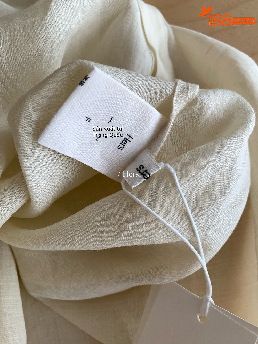 Áo sơ mi nữ linen tay ngắn cổ V phong cách Pháp — nghệ, màu hồng, màu trắng, màu mơ chi tiết 37