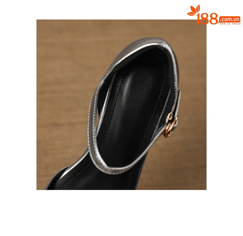 Sandal cao gót nữ quai ngang mũi vuông kiểu Pháp, gót thô ổn định — đen chi tiết 23