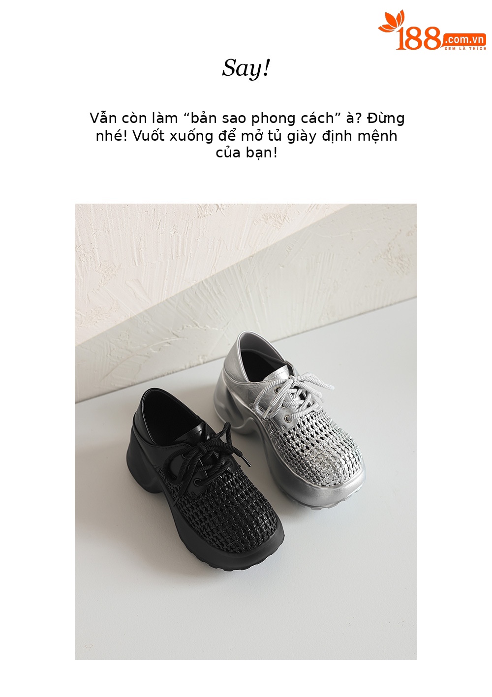 Giày sneaker nữ chunky đế dày 8cm, kiểu dáng lỗ thoáng khí, phối màu bạc — màu đen, bạc chi tiết 2