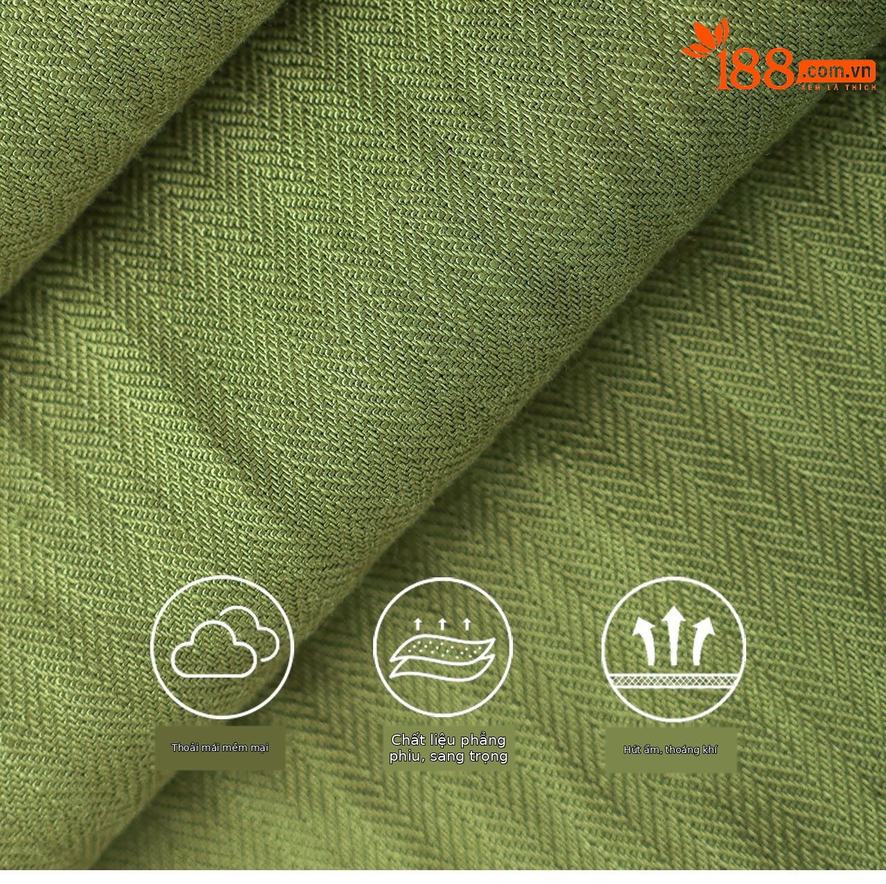 Quần culottes nữ ống rộng chất liệu linen phối lụa, cạp chun rút dây, dáng suông mềm mại — màu xanh táo chi tiết 4