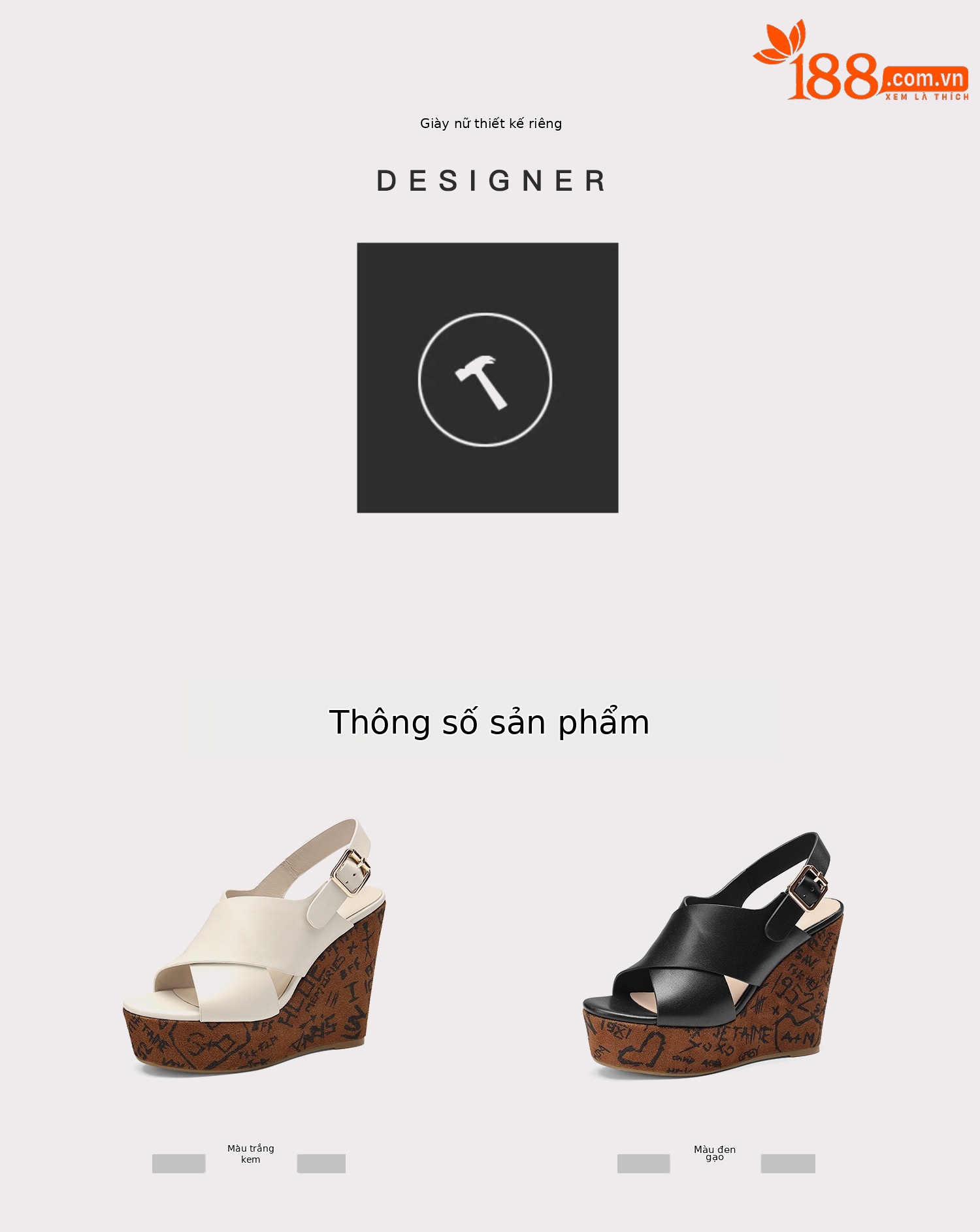 Sandal cao gót nữ mũi hở quai chéo đế xuồng platform gót 9 cm — màu đen, màu trắng ngà chi tiết 2