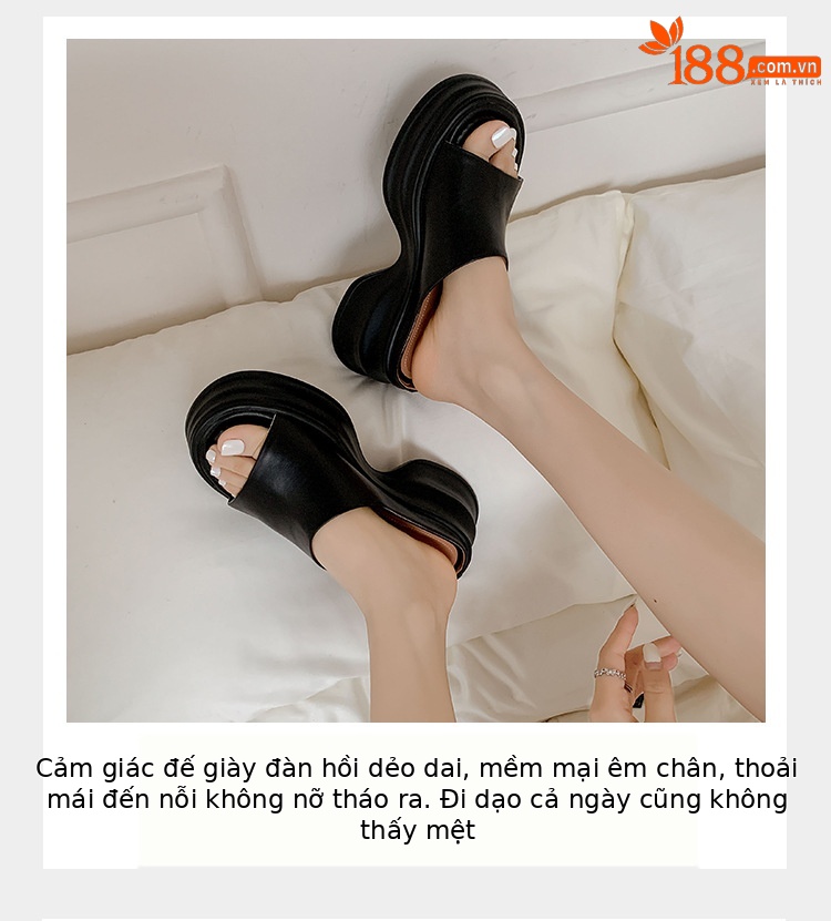 Dép sandal xỏ ngón đế bệt nữ phong cách trẻ trung, mũi hở, đế dày êm chân — màu đen, màu trắng ngà, bạc chi tiết 6