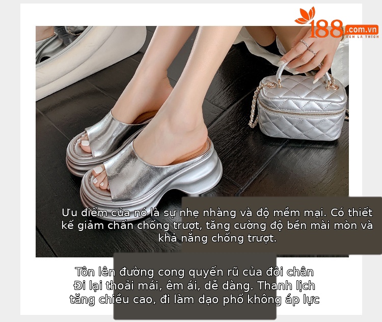Dép sandal xỏ ngón đế bệt nữ phong cách trẻ trung, mũi hở, đế dày êm chân — màu đen, màu trắng ngà, bạc chi tiết 12