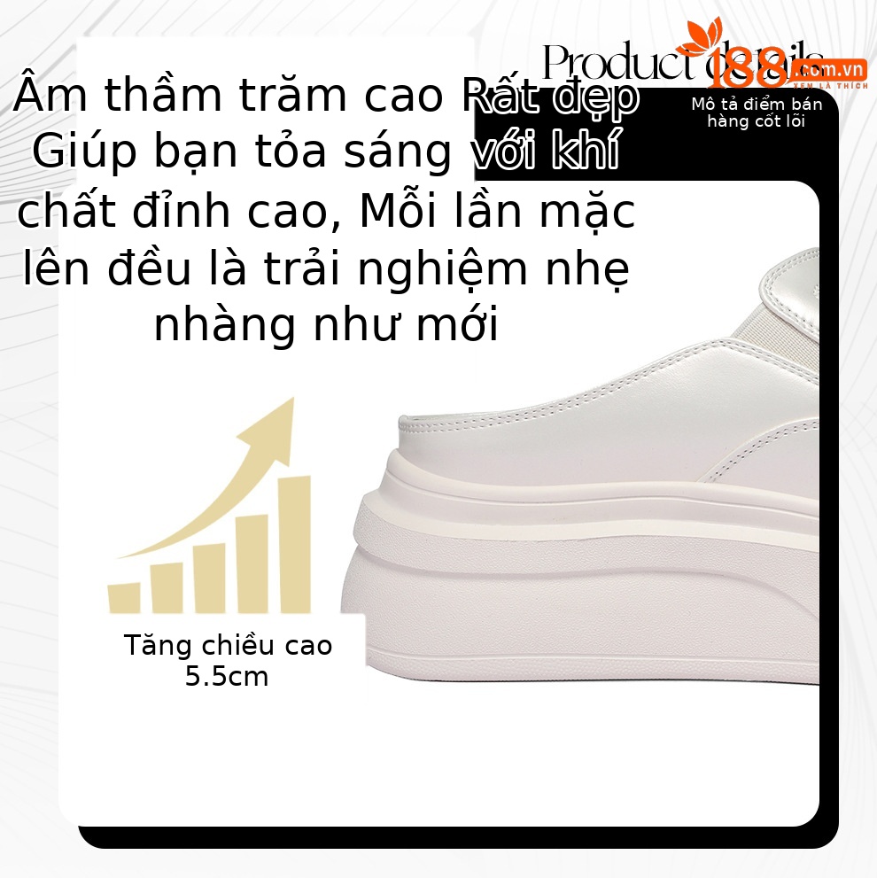 Dép sandal nữ đế dày mũi trùm lưới thoáng khí phong cách tăng chiều cao — 6153 Trắng, 6153 Vàng chi tiết 3