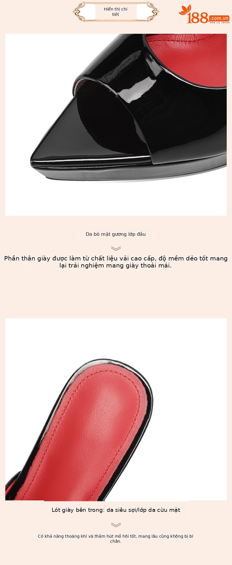 Sandal cao gót nữ mũi nhọn đế platform da thật gót 12 cm — Trắng 12cm chi tiết 3